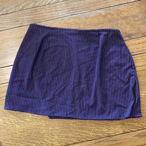 Vintage 90s Purple Pinstripe Mini Skirt